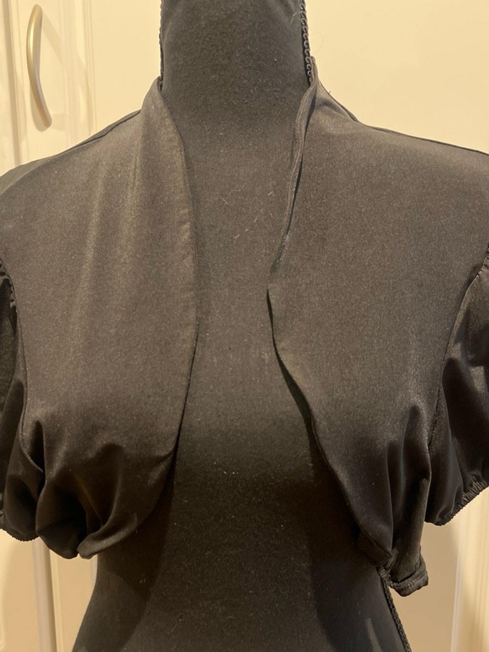 Black Satin Bolero Shrug